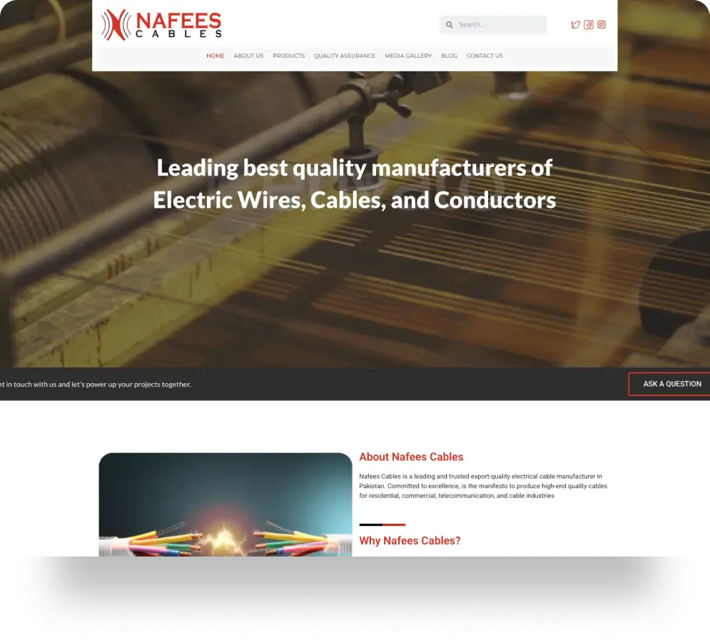 Nafees Cables E-commerce